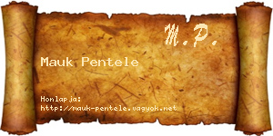 Mauk Pentele névjegykártya